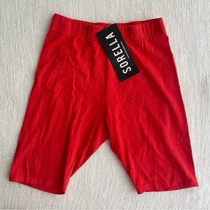 NWT Orange Cotton Biker Shorts